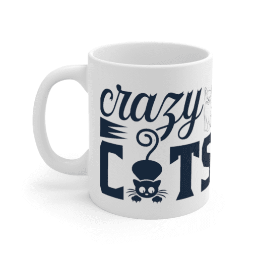 Crazy Cats – White 11oz Ceramic Coffee Mug