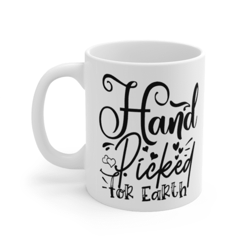 Hand Picked For Earth – White 11oz Ceramic Coffee Mug
