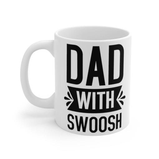 Dad with Swoosh – White 11oz Ceramic Coffee Mug