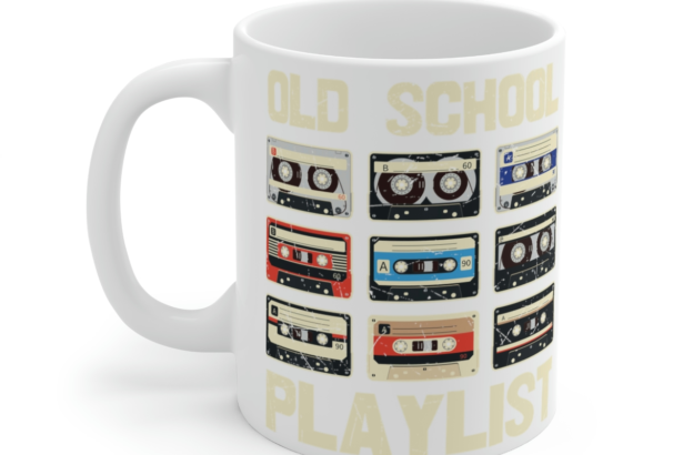 Old School Playlist – White 11oz Ceramic Coffee Mug