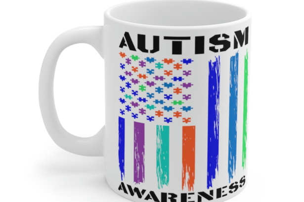 Autism Awareness – White 11oz Ceramic Coffee Mug 3