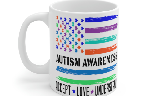 Autism Awareness Accept Love Understand – White 11oz Ceramic Coffee Mug