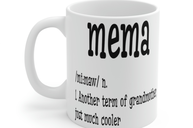 Mema – White 11oz Ceramic Coffee Mug