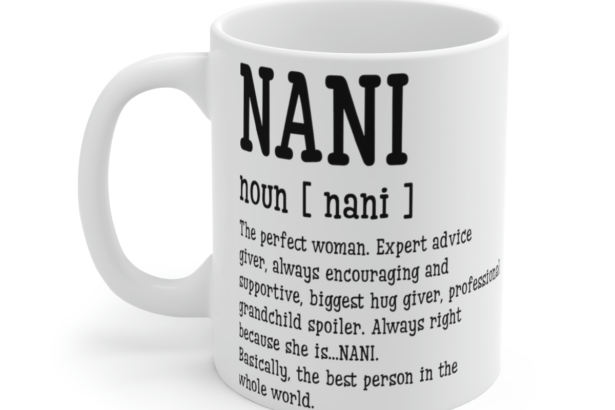 Nani – White 11oz Ceramic Coffee Mug