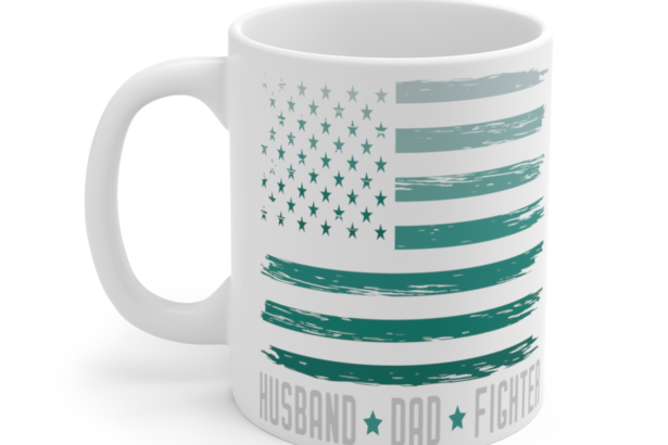 Husband Dad Fighter – White 11oz Ceramic Coffee Mug
