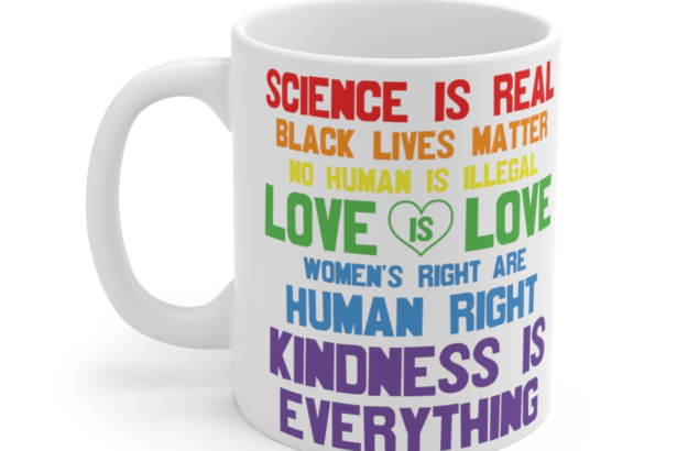 Science is Real – White 11oz Ceramic Coffee Mug 2