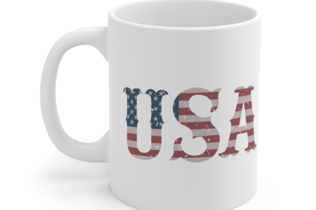 USA – White 11oz Ceramic Coffee Mug