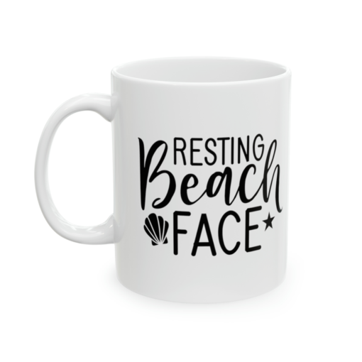 Resting Beach Face – White 11oz Ceramic Coffee Mug